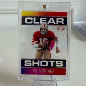 2021 Joe Montana Panini Illusions Clear Shots Card. San Francisco 49ers
